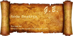 Goda Beatrix névjegykártya